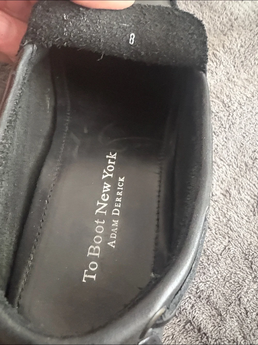 To Boot New York Black Leather Slip-On Loafers